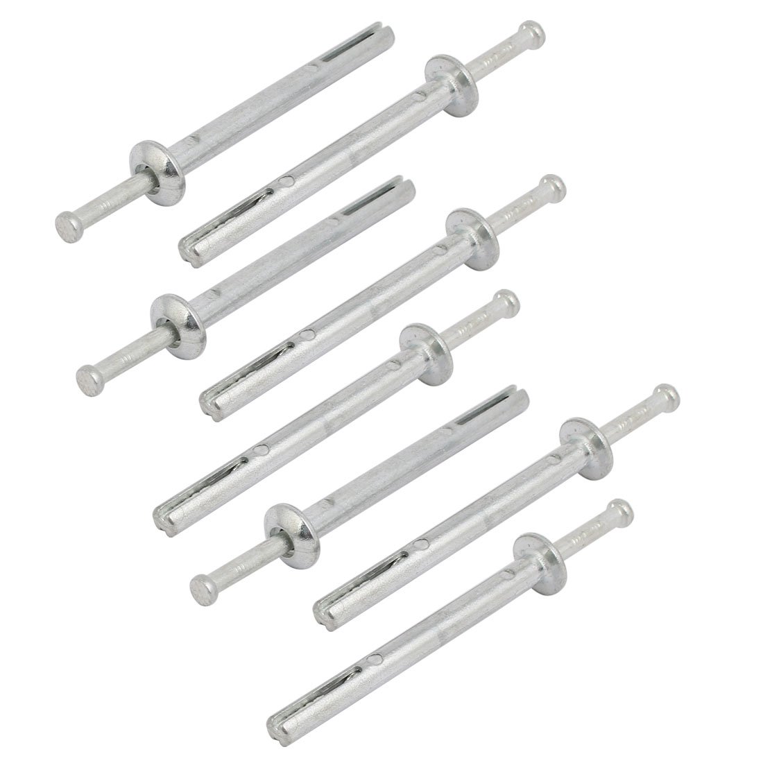 Aexit 6mm Punch fastener Dia 65mm Depth Zinc Alloy Drive Anchor Silver Tone 8pcs Model:34as498qo569