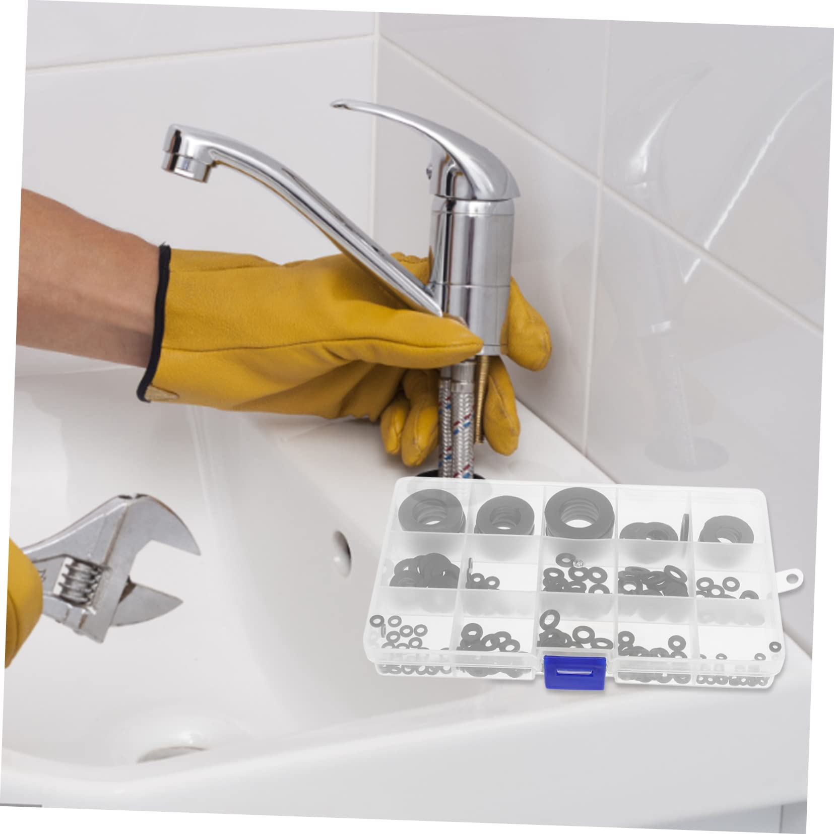 215piezas Arandelas Planas Para Fregadero Repuesto De Anillos De Montaje y Sellado Compatible Fontanería y Drenaje De Accesorios Para Cocinas y Baños