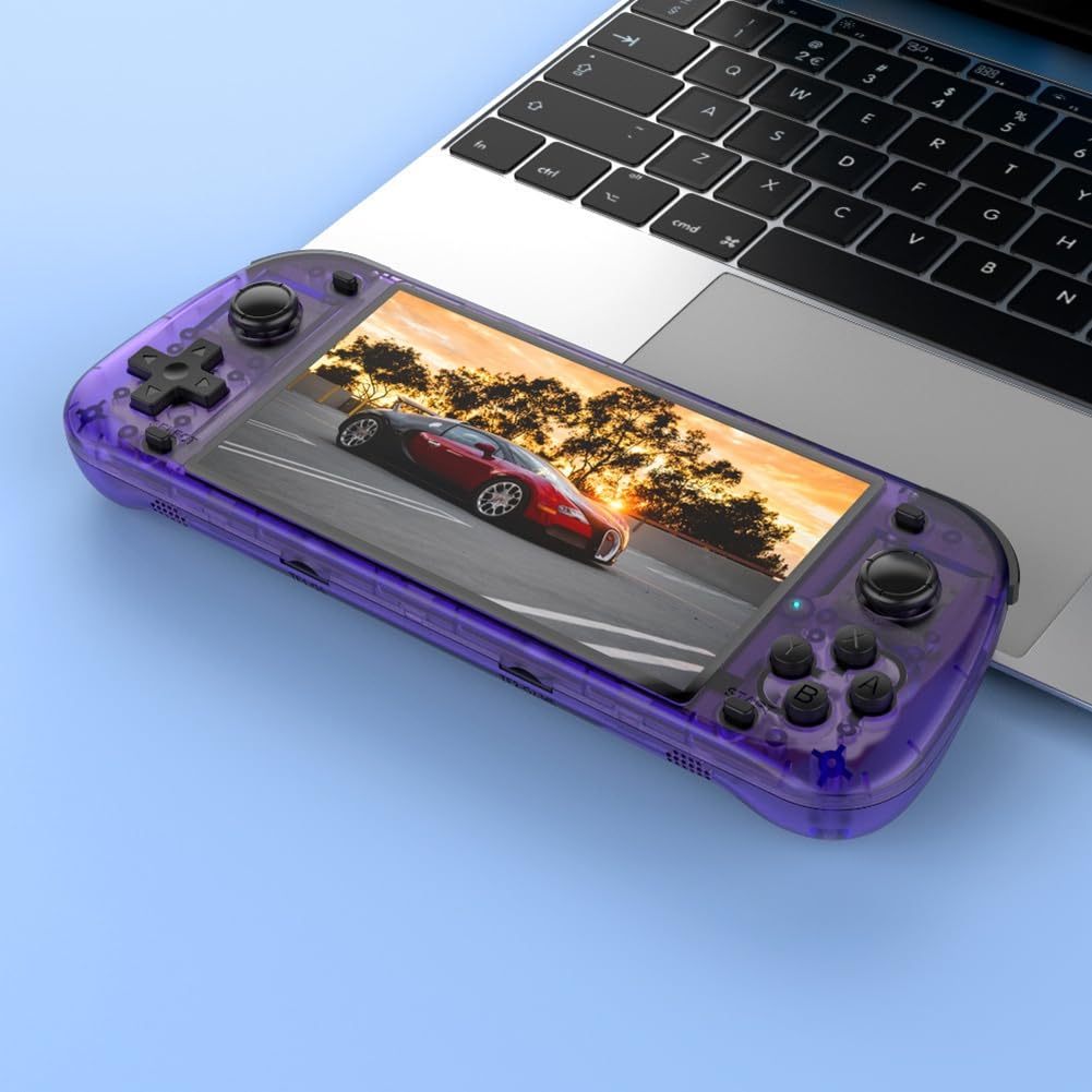 Console di Gioco Portatile retrò R50S da 5,1 Pollici, per Linux, Schermo IPS, Console di Gioco Online per Due Giocatori, 128 GB