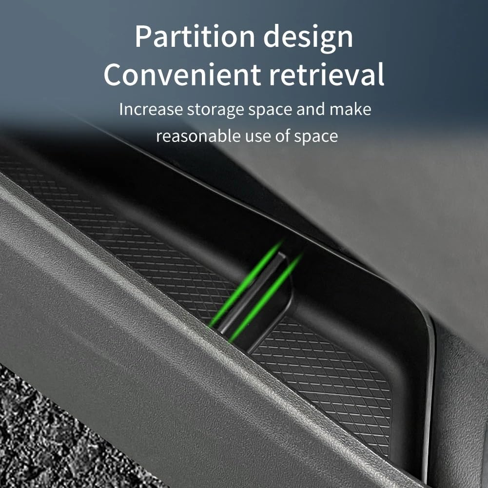 Boxauto Per Q4 E-tron Scatola Portaoggetti Laterale TPE Maniglia Porta Anteriore Posteriore Riordino Auto Custodia(DOOR 4PCS)