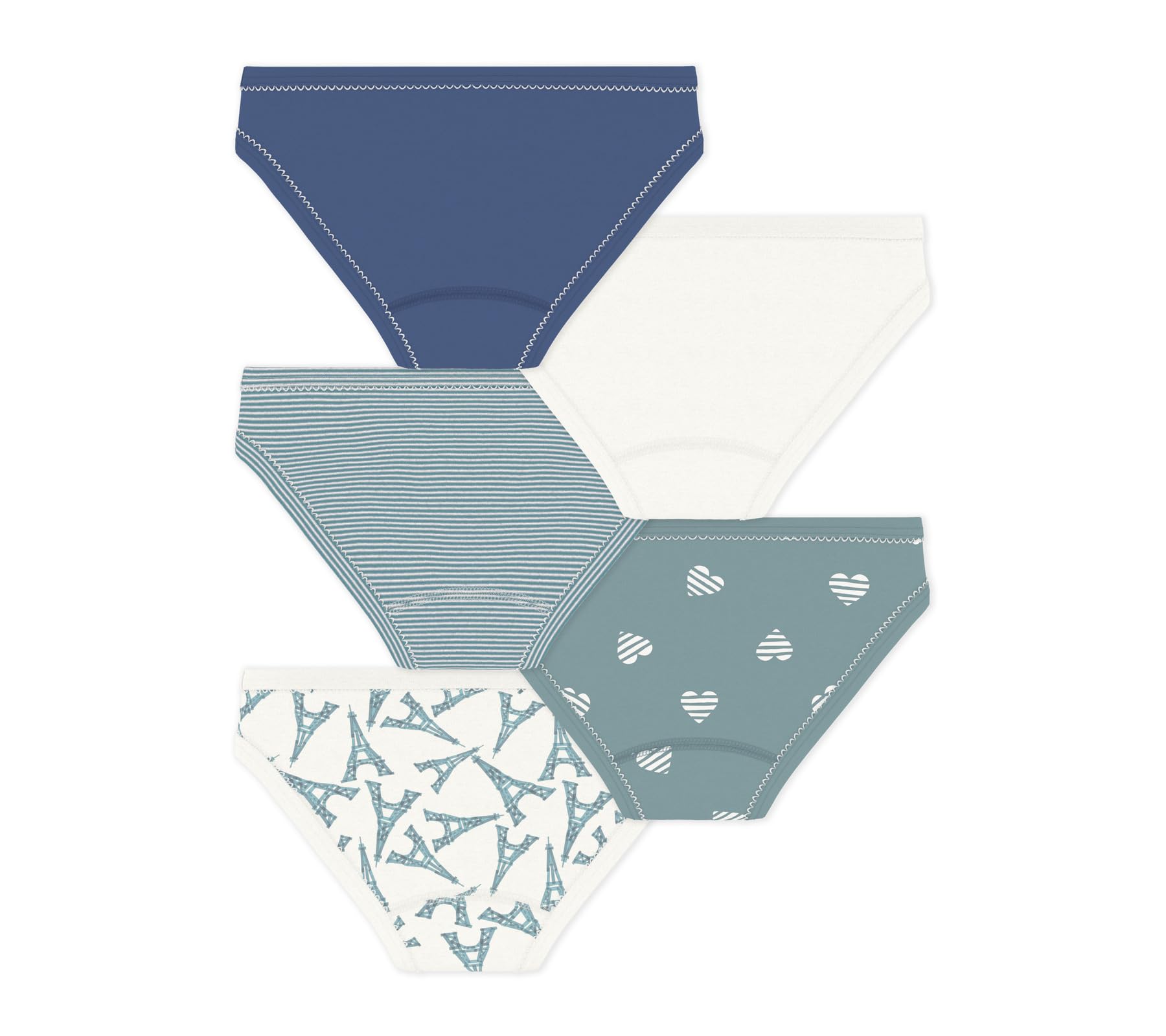 Petit Bateau A0ffb sous Vêtements Jour Fille (Lot de 5)