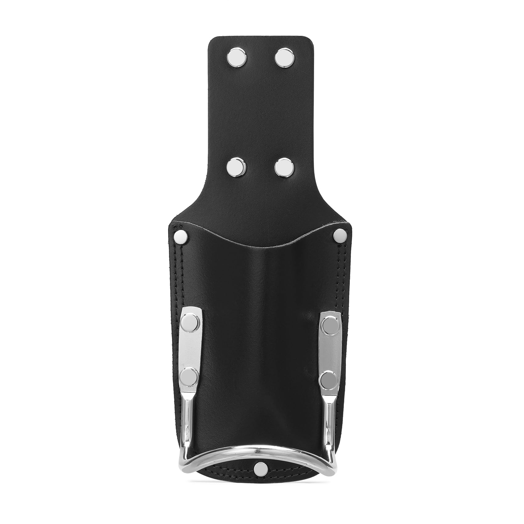 Soporte para martillo de piel auténtica para cinturón, correa para martillo, práctico cinturón de herramientas para martillo, soporte para hacha, funda para cuchillo para cinturón (negro)