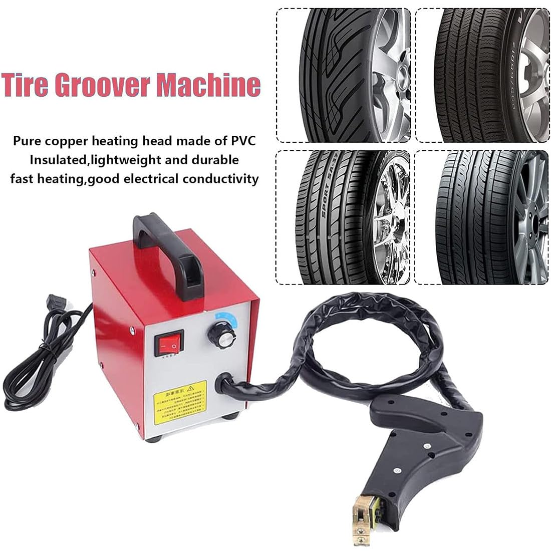 Beheizte Reifenfräsmaschine, 400 W, Reifenrillenschneider, Gravurwerkzeug für LKW, Geländewagen, ATV, Karting, Industriereifen