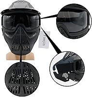 Vista 3 de Máscara de paintball, máscara de Airsoft, máscaras tácticas, equipo de cara completa con gafas resistentes a los impactos para caza