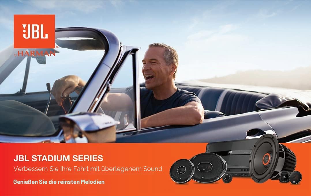 JBL Stadium GTO 620 2-Wege Multi-Element Auto Lautsprecher Set von Harman Kardon - 225 Watt JBL Pro Sound KFZ Autolautsprecher Boxen 16 - 17 cm