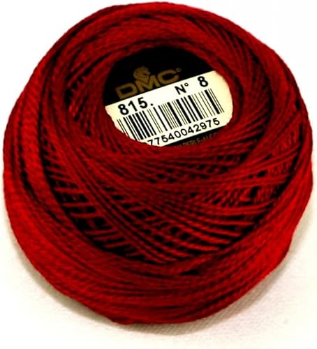 DMC Hilo de algodón Perle Tamaño 8 815 - por bola de 0.35 oz