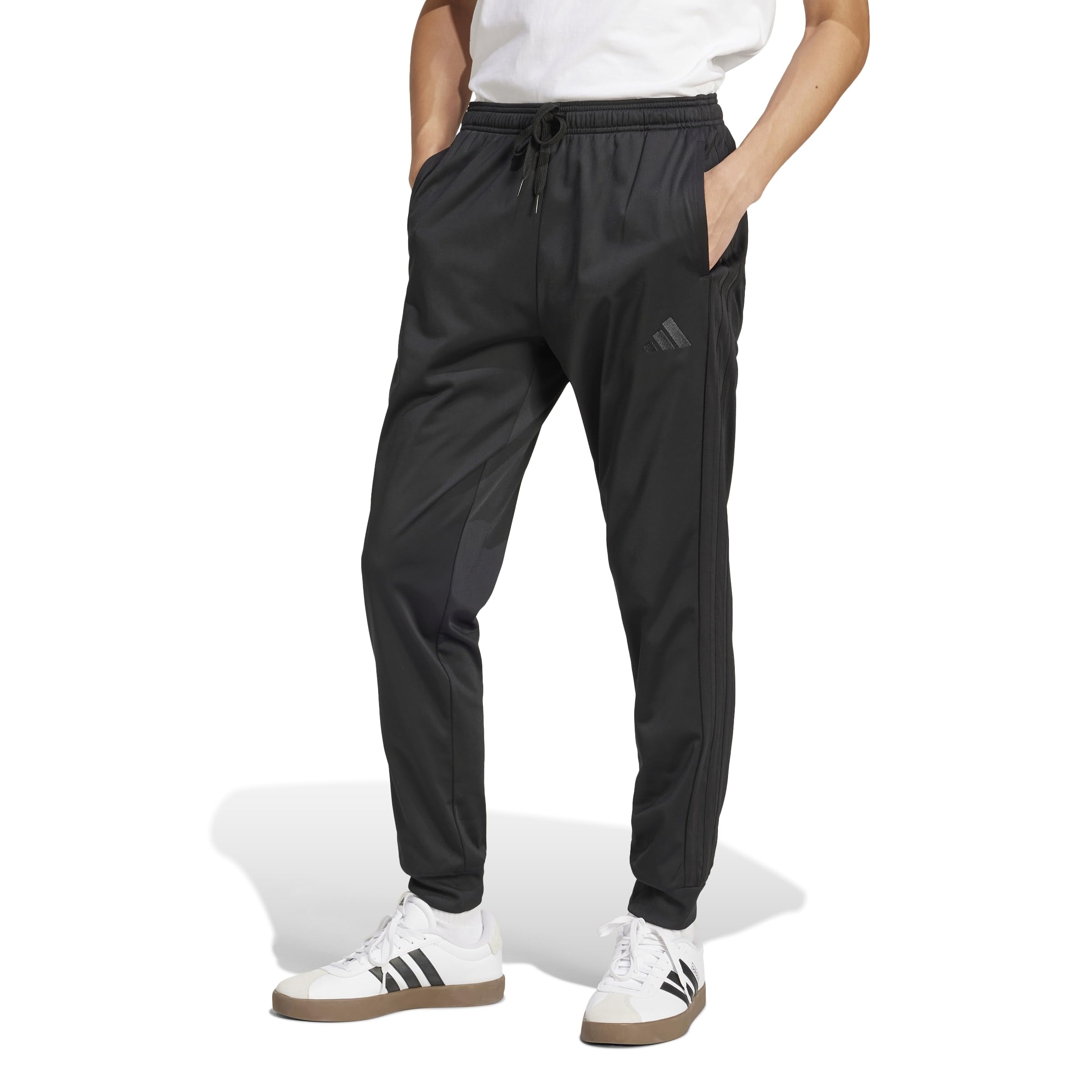 adidas Mens 3-Stripes Tricot Regular Tapered Pants Casual - Pink