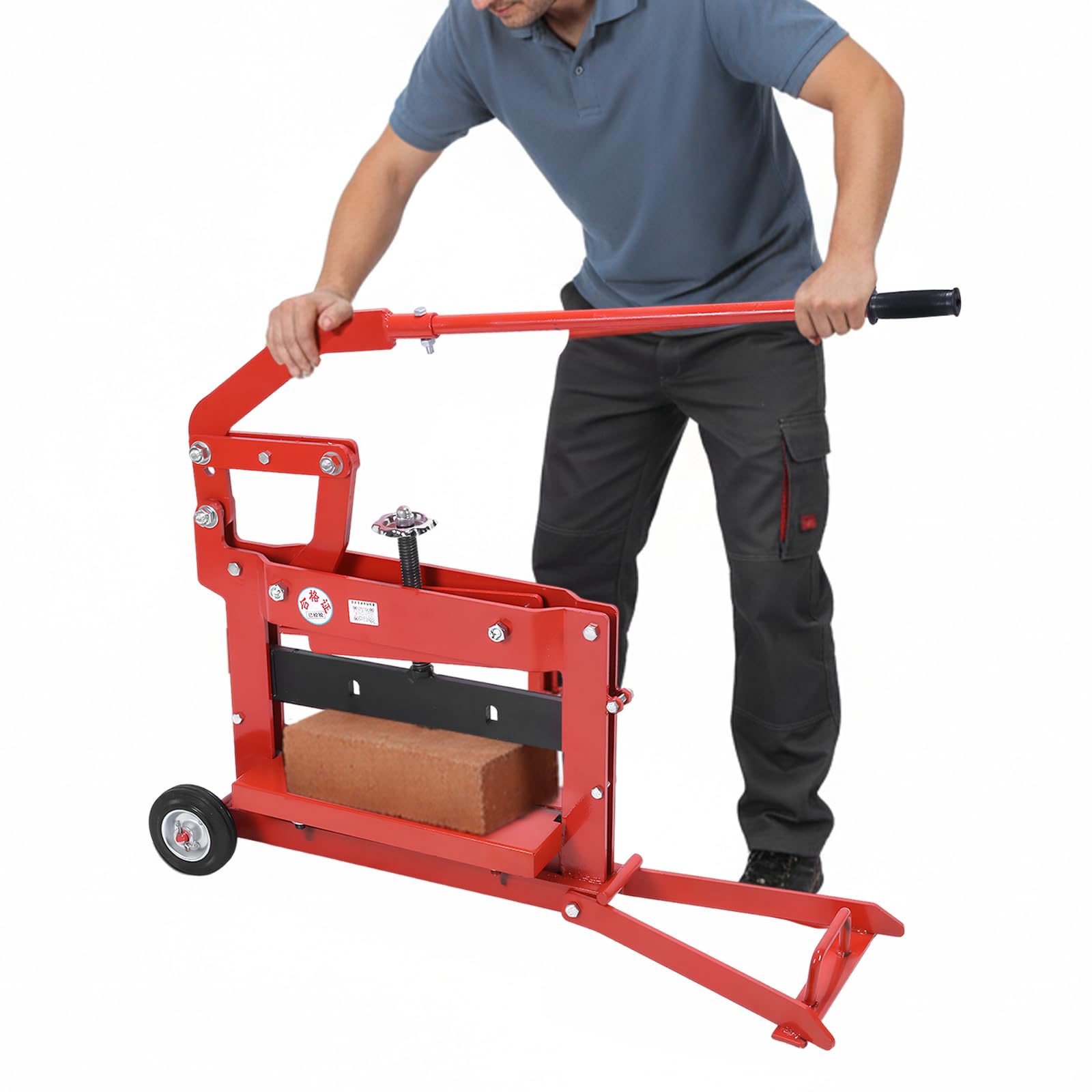 Hubxinly Block Splitter Paving Cutter with Wheels Block Splitter Cutter Pavers Tool 0-11.8inch Cutting Thickness for Slotting Granite Marble