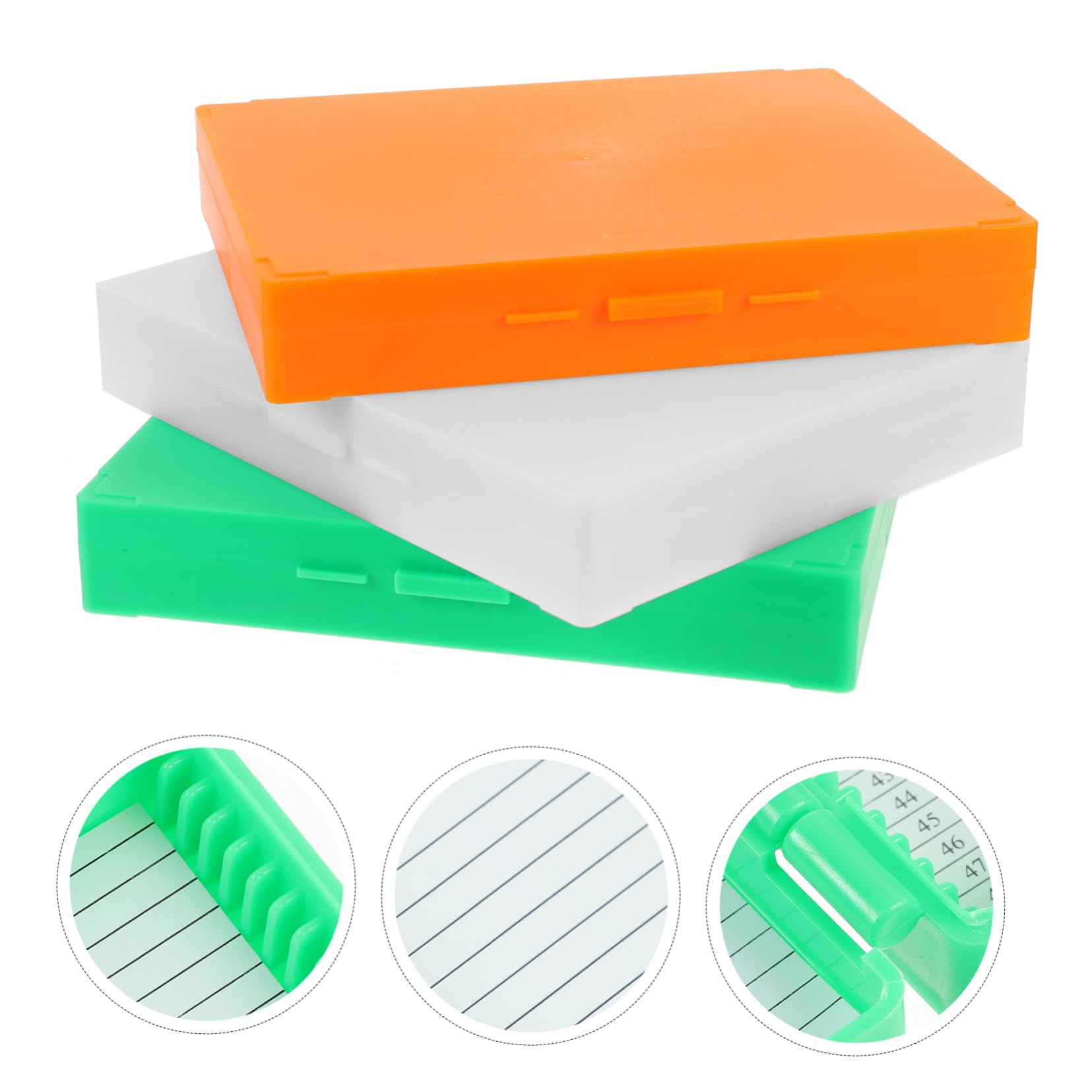 Scatole Per Vetrini Da Microscopio Riutilizzabili Scatole Per Vetrini Da Laboratorio in Plastica Accessori Per Microscopio Conservazione Dei Campioni