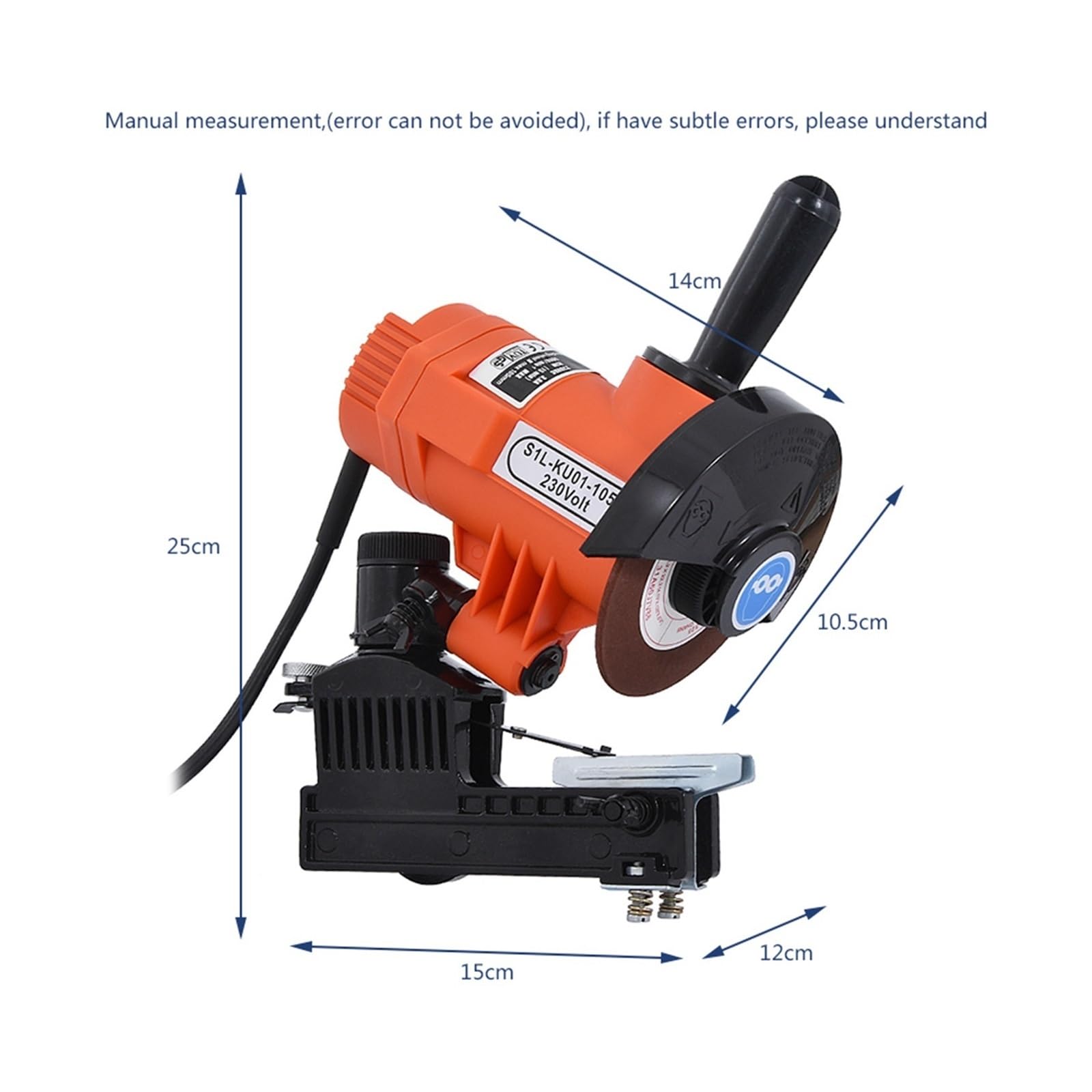 Afiladora de cadena de clip S1L-KU01-105A Afiladora de cadena de motosierra eléctrica portátil Herramienta afiladora de motosierra 85W Para bricolaje