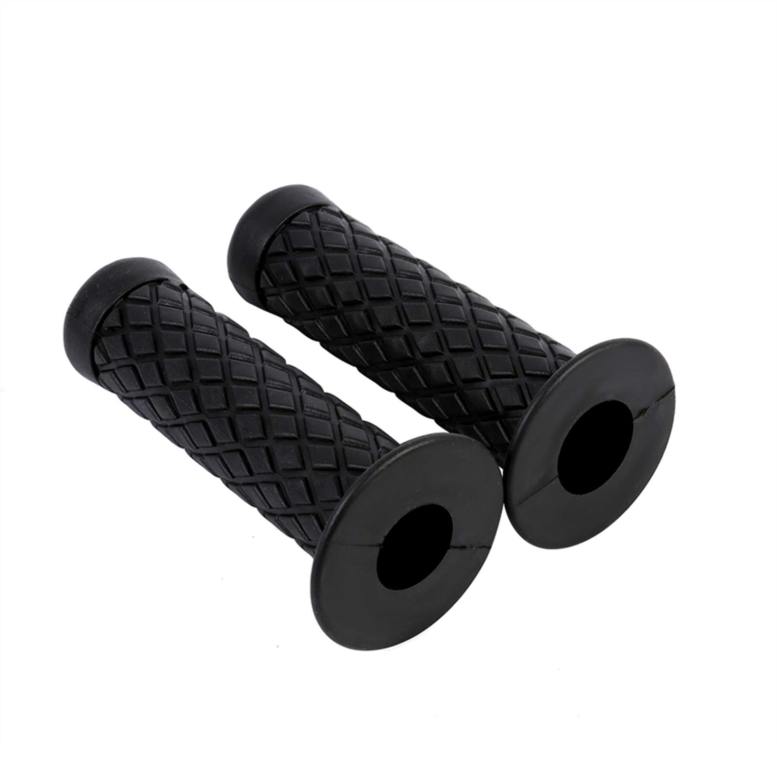 Chwyty motocyklowe Fydun, 22mm Uniwersalny uchwyt z miękkiej gumy w stylu vintage 2 szt.Rączka steru strumieniowego do motocykla Dirt Bike (czarny)