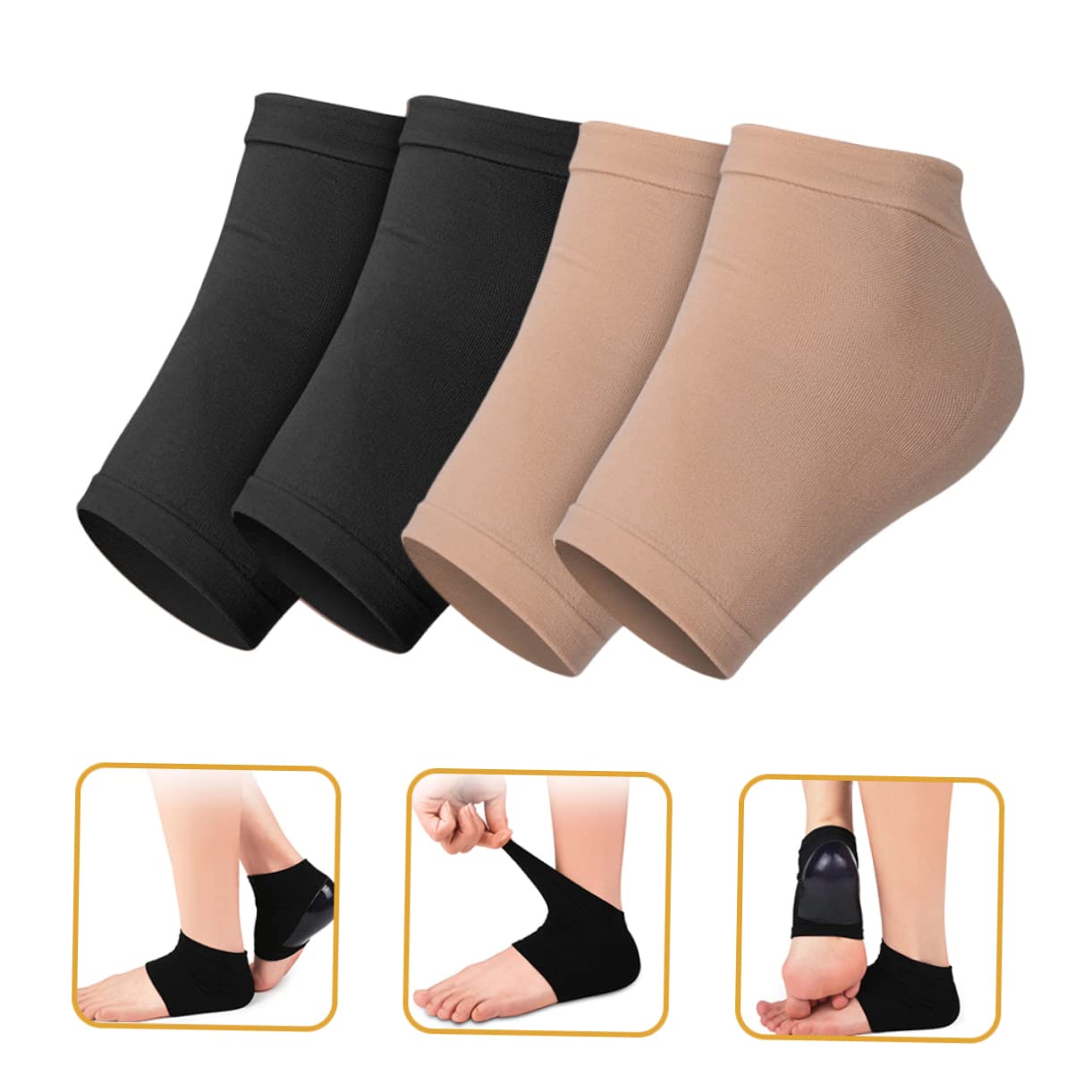 NOLITOY 5sets Foot Support Accessories Breathable Heel Protectors for Shoes Reusable Heel Sleeves for Men Women 2pairs*5
