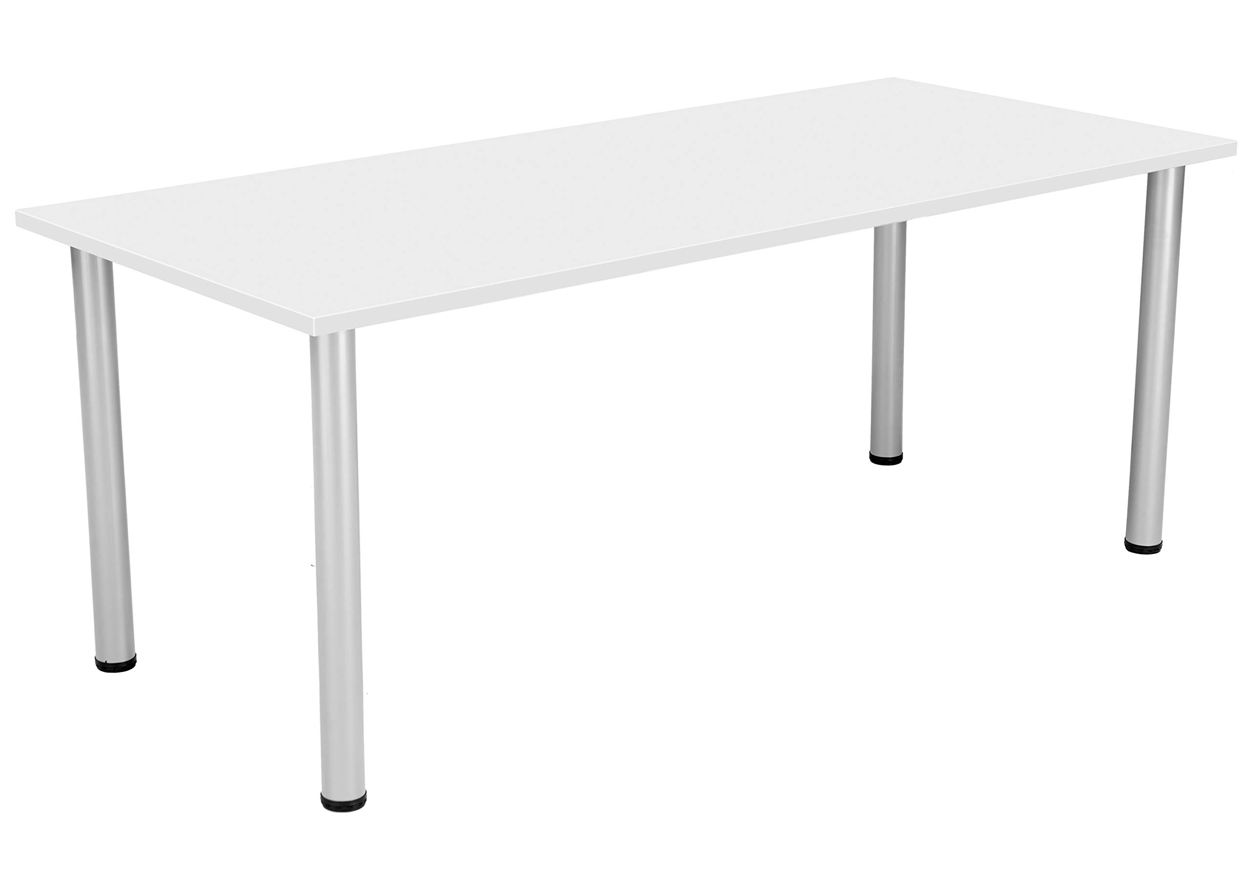 Office Hippo Desk Table, Sturdy & Robust Computer Table, Stylish Work Table For Home Office, Ideal For Canteen or Meeting Room, High Table Desk, 5 Year Guarantee - White