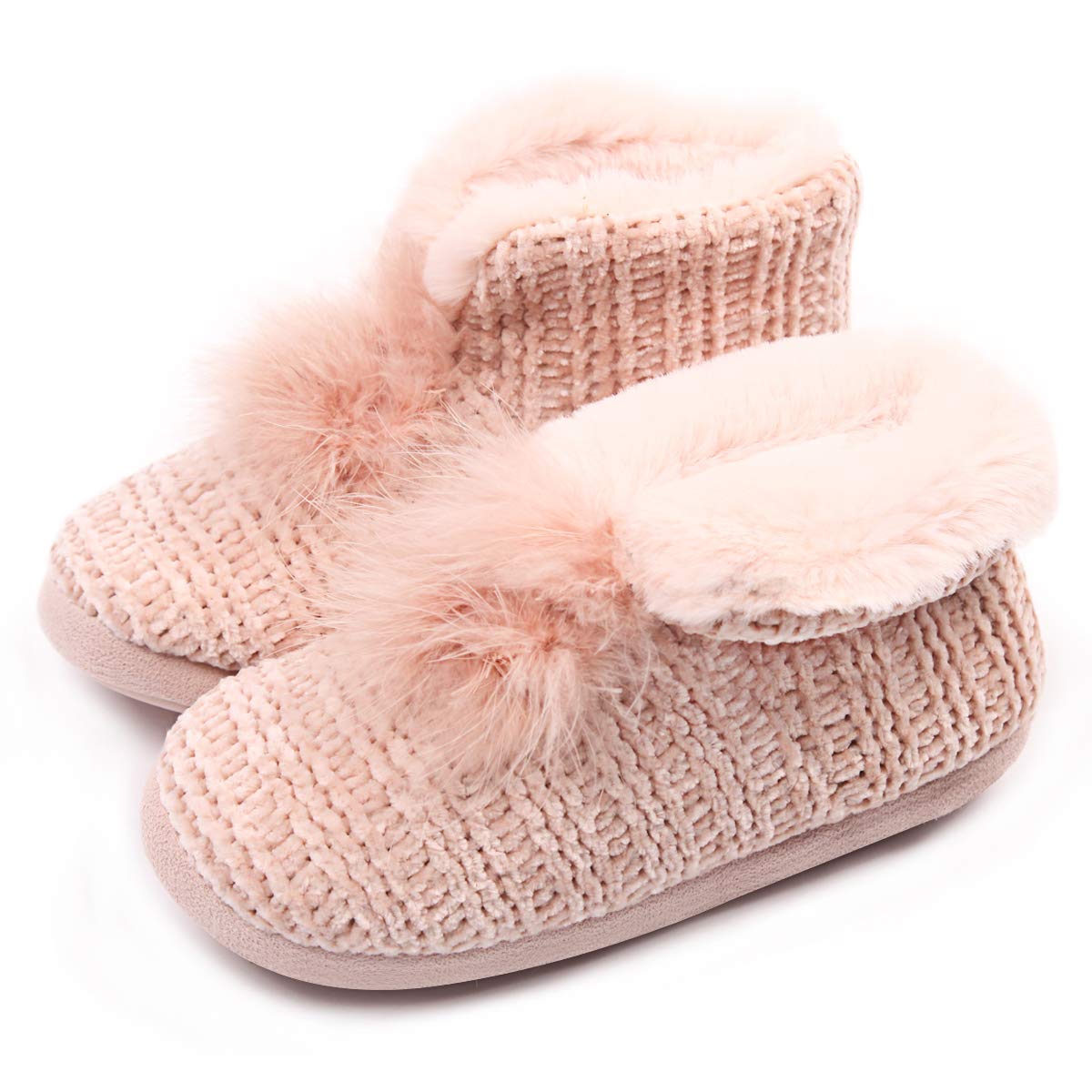 Caramella Bubble Womens Comfort Knit Slippers Bootie Warm Memory Foam House Booty Indoor Outdoor