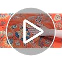 Boho Large Throw Blanket, 100% Organic Cotton Breathable Soft Bed Throw - Floral Farmhouse Decor Blanket for Sofa Couch Chair and Gift. 91" x 98"- Orange