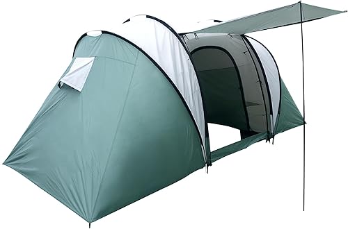 Miniatura 7 de Tienda de campaña grande para 5  8 personas, diseño de 2 dormitorios, estilo cúpula impermeable con ventanas de malla, tienda de campaña grande de