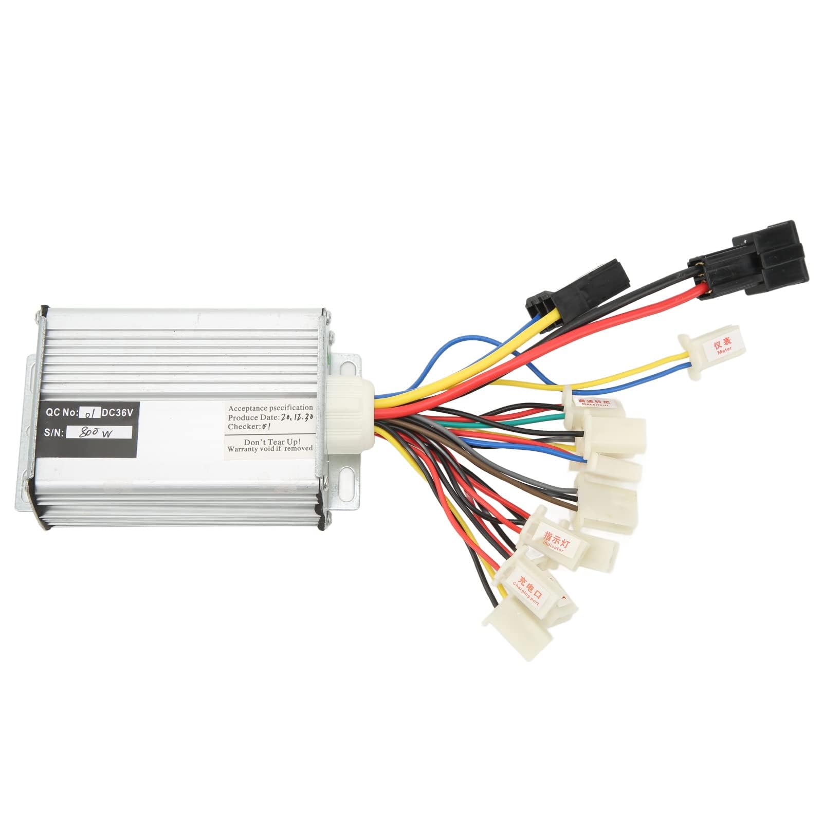 Alomejor 36V 800W, Controlador de Motor de Cepillo, Controlador de Velocidad de Bicicleta Eléctrica, Scooter Eléctrico, Motor de Cepillo de Triciclo
