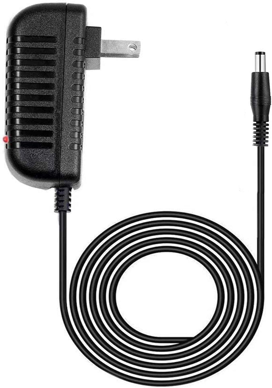 Black AC/DC Adapter for Air Hawk Pro Portable Automatic Tire Inflator Battery AirHawk DC Power Supply Charger Cord Cable, 5 Feet, with LED Indicator, Compatible Replacement Accessories and Parts