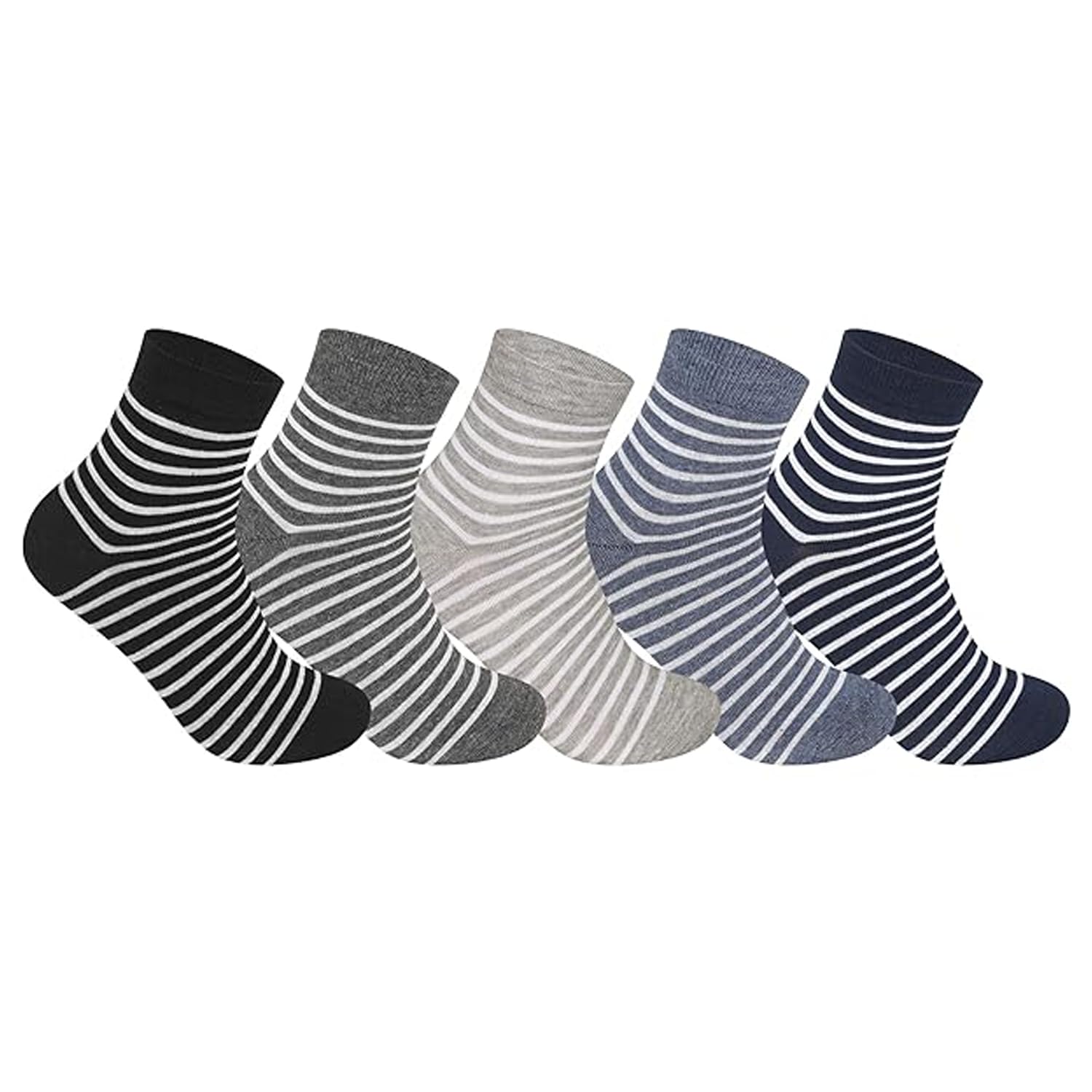 Cotton Ankle Design Ankle Length Socks For Men|Odour-Free & Breathable|Padded Base & Anti-Bacterial|Ideal For Daily Use,Running,Workout,Sports|Pack Of 4,Free Size(Multi-Coloured),Assorted-image-11