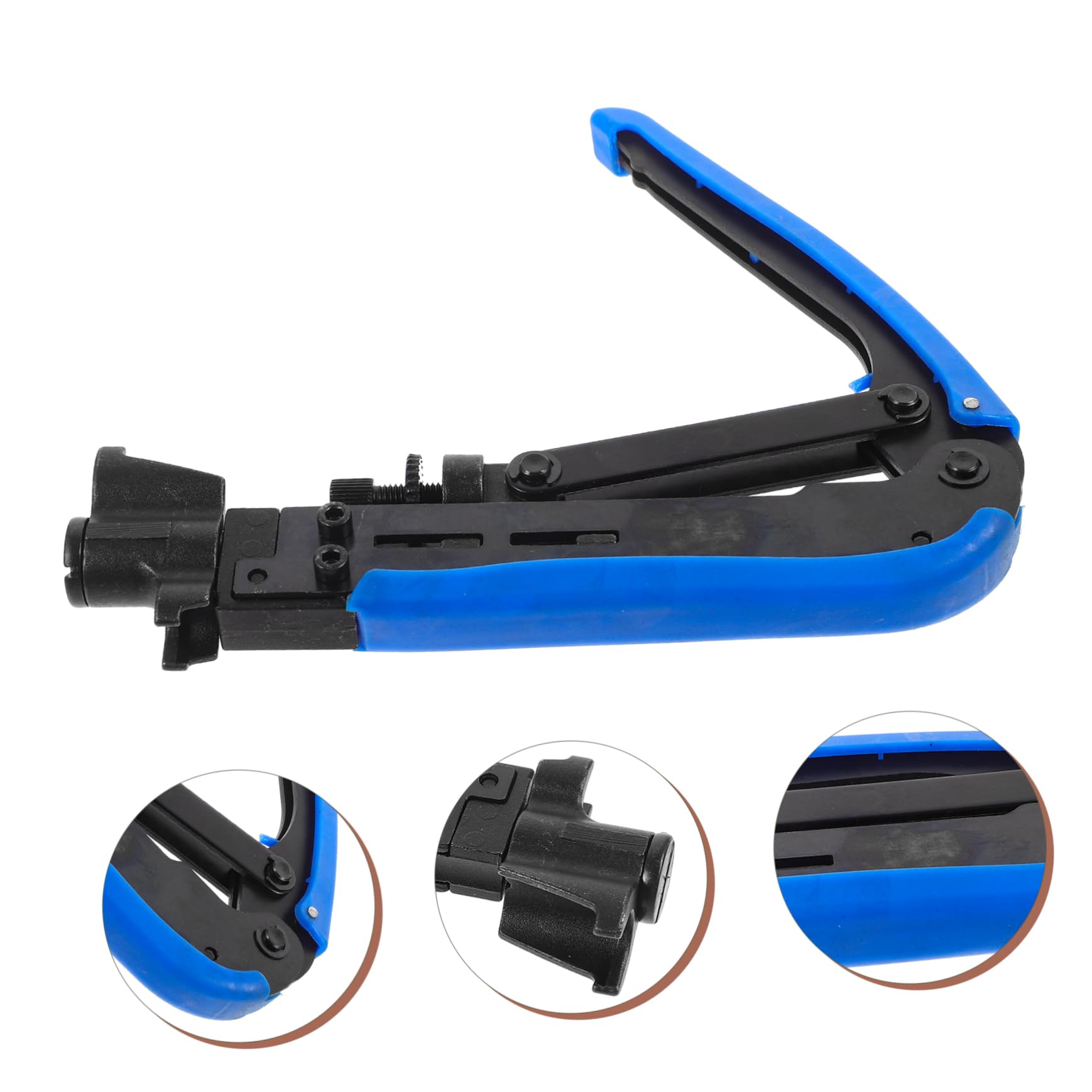 Uonlytech Herramienta de Crimpado para Cable Coaxial Pequeña Acero Inoxidable y Plástico, Fácil de Usar para Transmisión Precisa en Entornos Industriales y Hogar