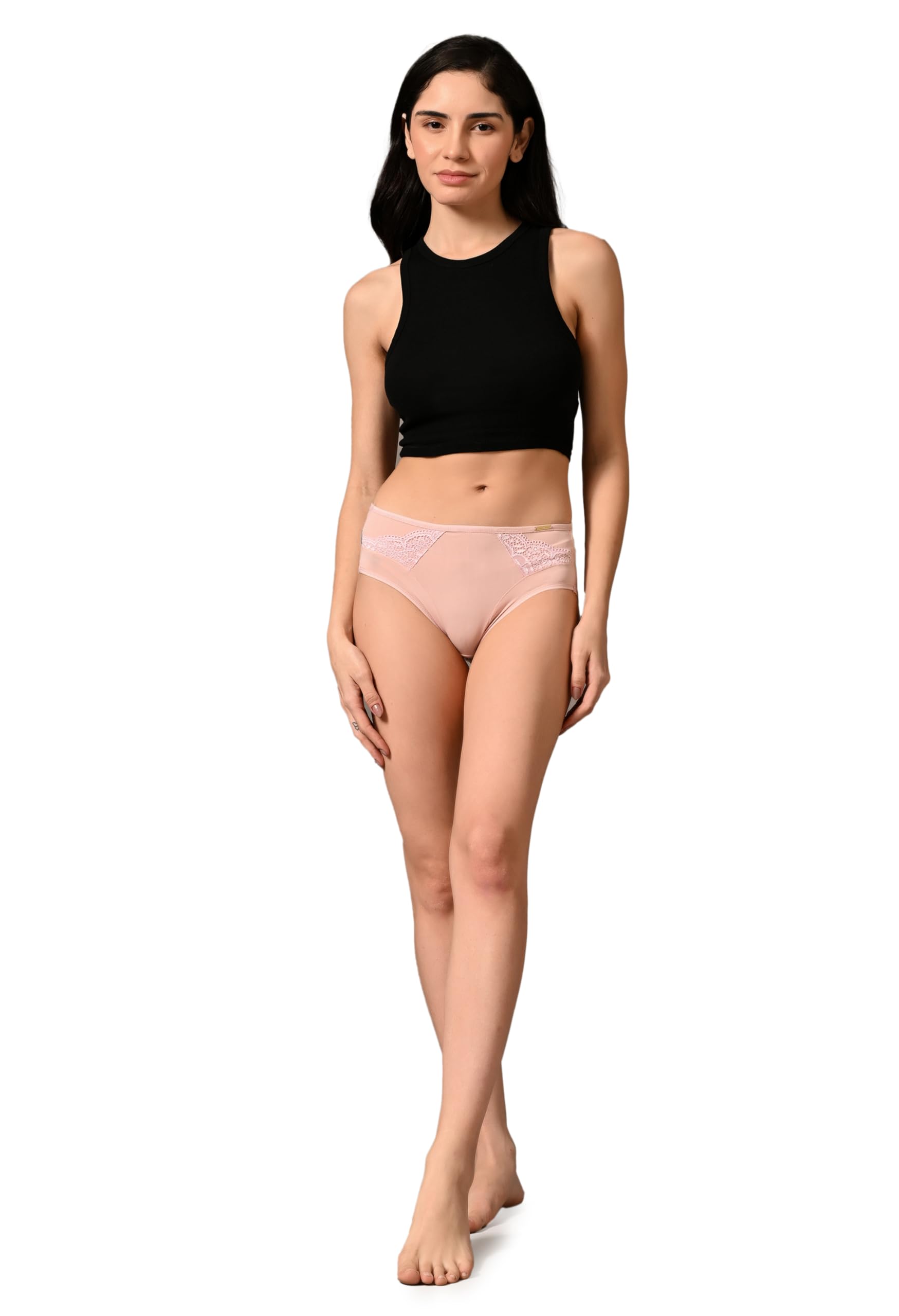 Estelle Refined Bikini Panties - Low-Rise Breathable Underwear with Mesh Side Details, Ultra Soft & Invisible Under Clothing-image-31