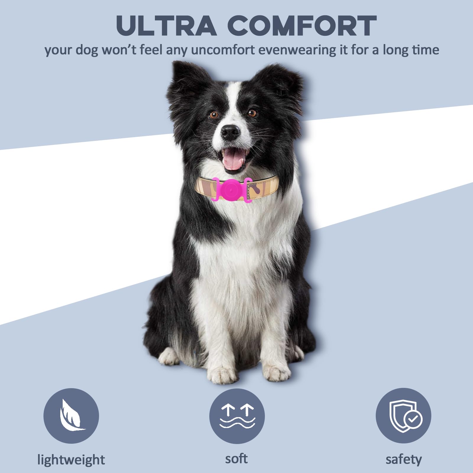 GPS Tracker for Dogs, Mini GPS Cat Tracker, IPX8 Waterproof GPS Trackers for Cats with Holder, No Monthly Fee, Work with Apple Find My(iOS Only), Smart Trackers for Dogs-YGPink-5 - image 6