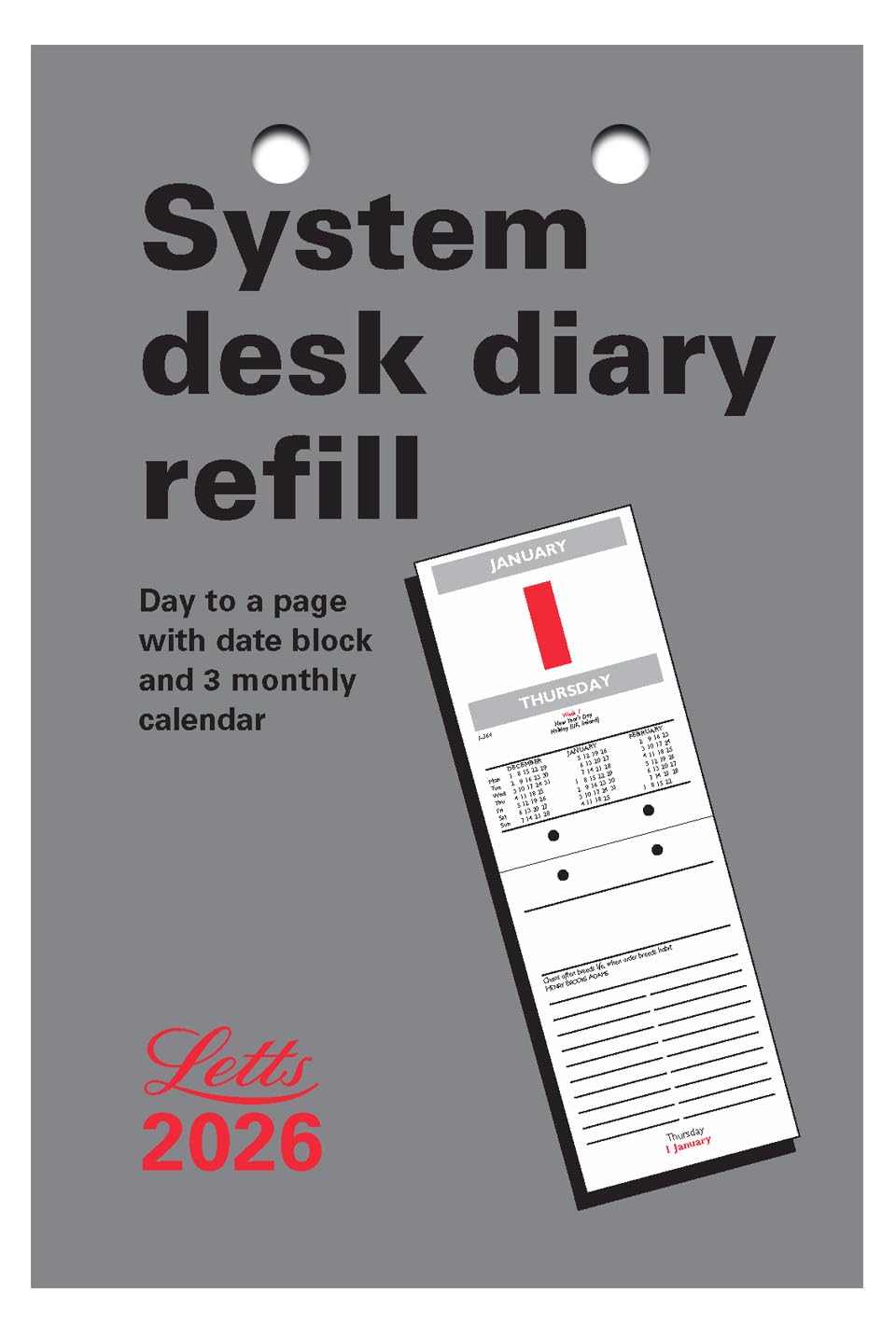 Letts of London System Desk diary refill 2026 26-TSDR
