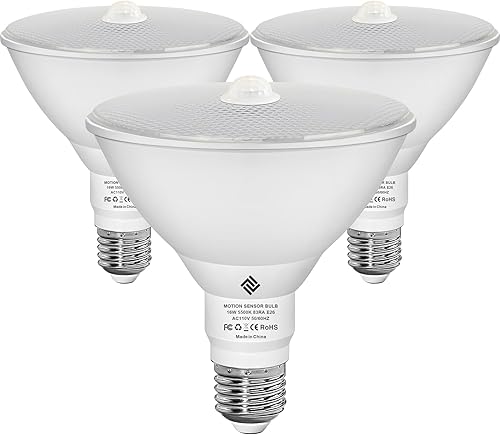 Miniatura 9 de 7117 Bombillas con sensor de movimiento, 13W (equivalente a 100 vatios), bombilla LED de seguridad activada por movimiento del anochecer al 5500 K.