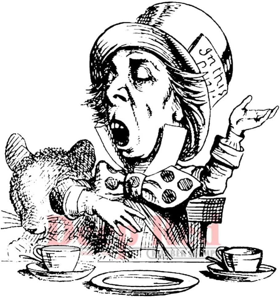 深い赤しがみつくスタンプ気違いの帽子屋のお茶会