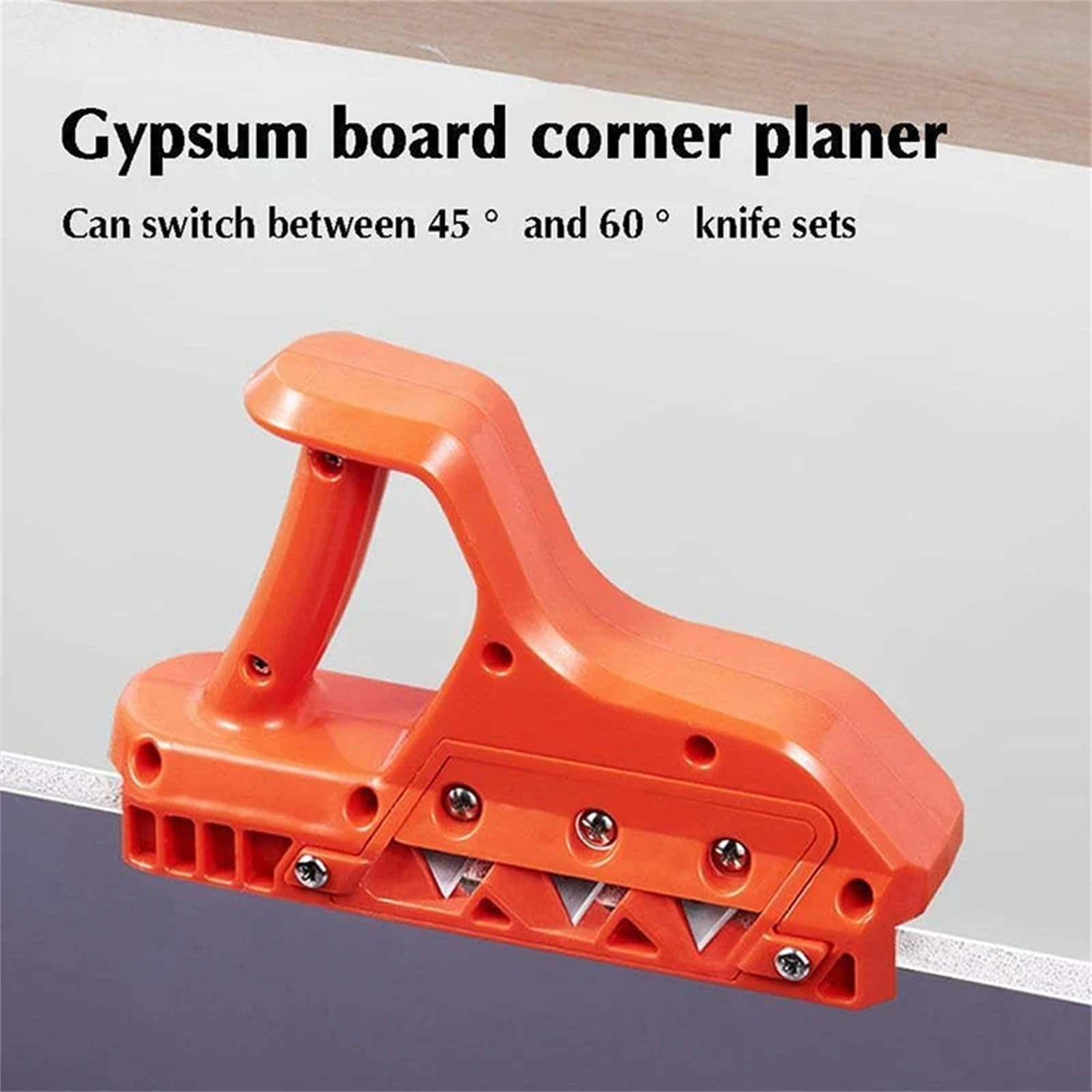Hand Planer Gypsum Board Cutting Tool, Flat Curved Blade Cutting Tool Woodworking Planer Drywall Edge Chamfering Tool. (Orange,45°)