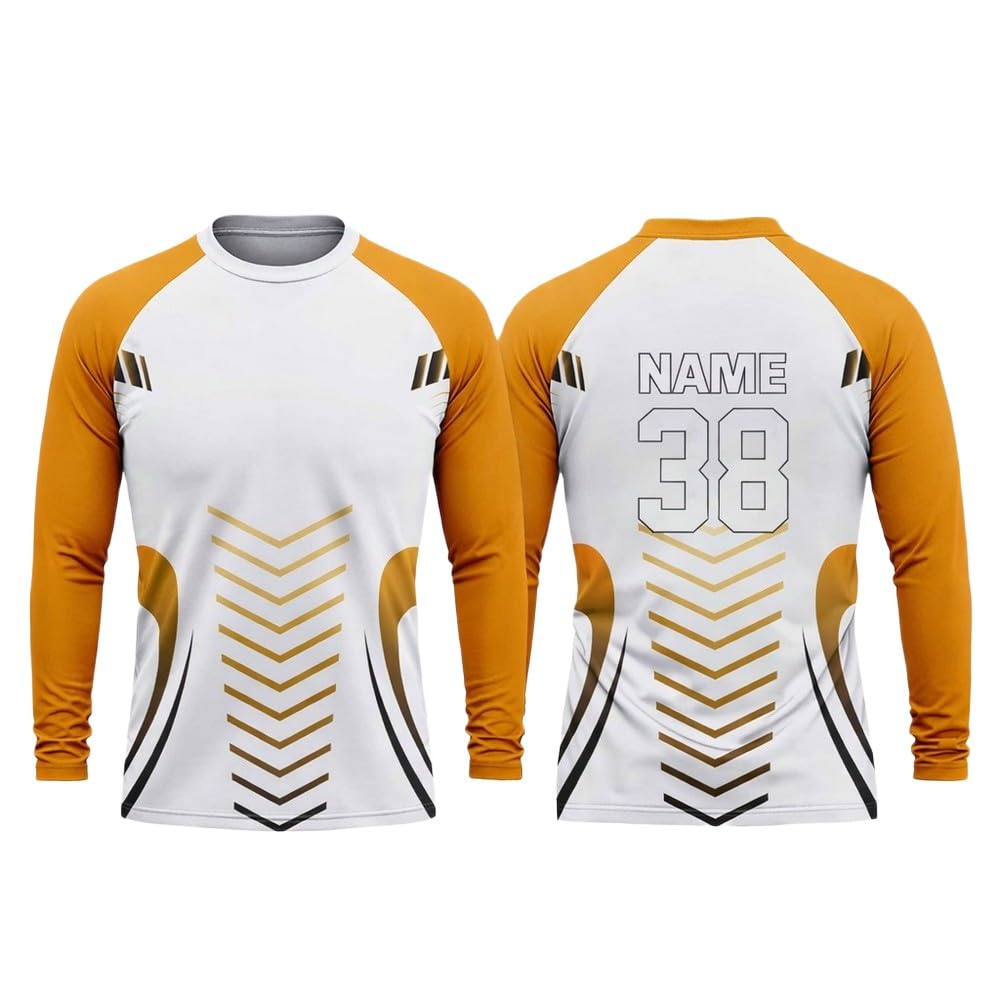 Sports Custom Add Name and Number Full Sleeves Breatheable Cricket Sports Jersey Tshirt for Men & Boys-picture-32