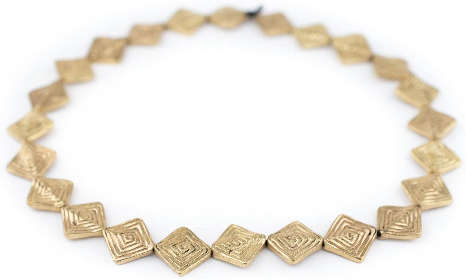 The Bead Chest Brass Concentric Flat Diamond Beads (18mm)