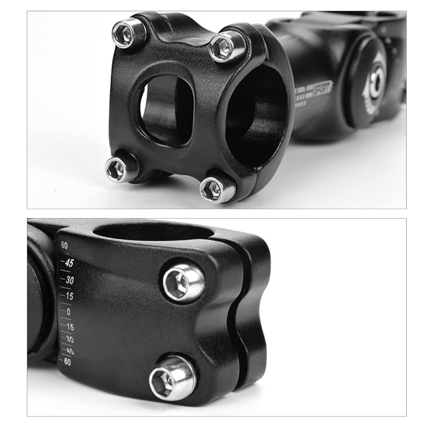 USPOT 31.8mm Bike Stem 110mm ±60 Degree Adjustable MTB Stem Aluminum Alloy Bicycle Handlebar Stem Extender Riser for Most Mountain Bike Road City Bike MTB (Only Fit 1.25"/31.8mm Handlebar) 4