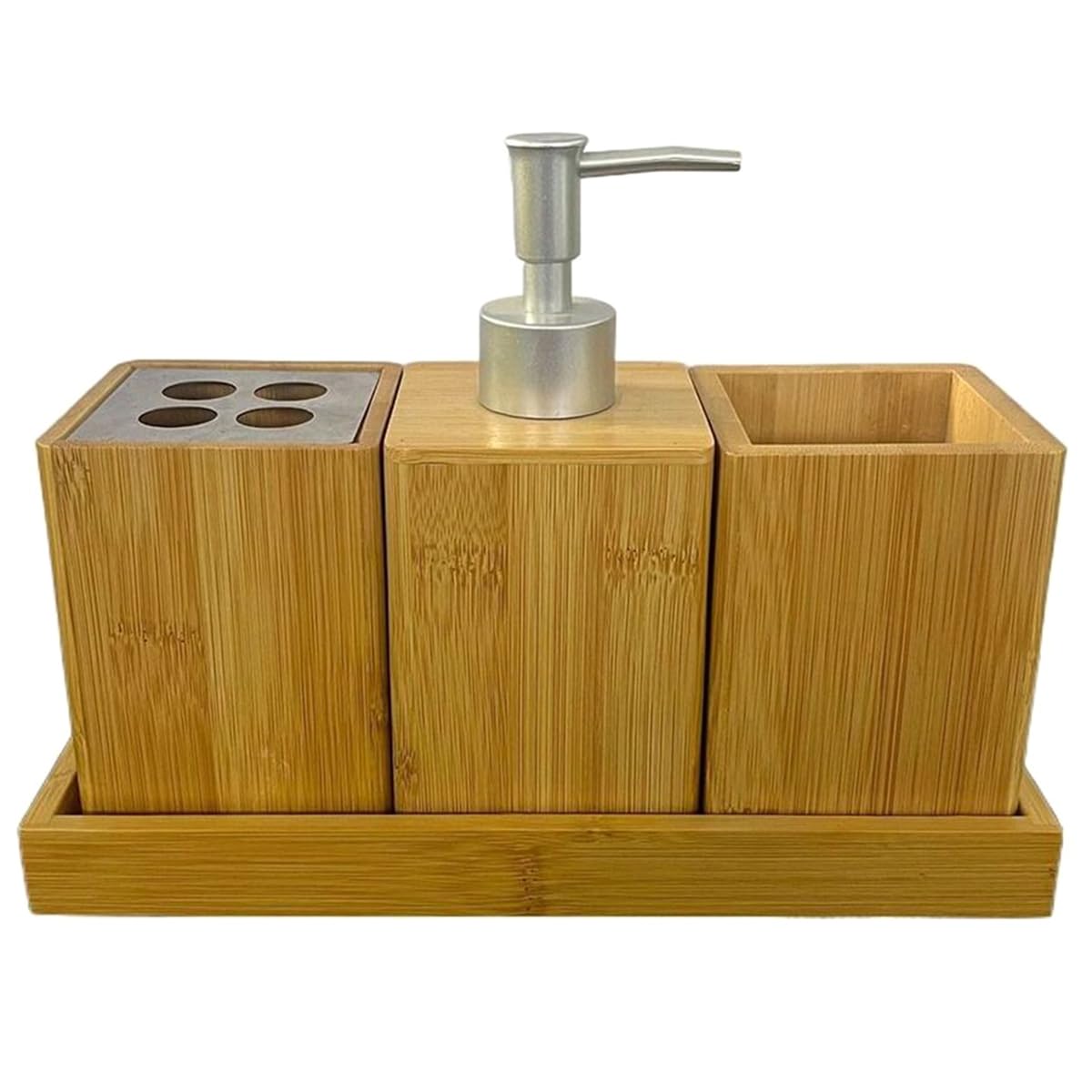 Caja de almacenamiento de bambú para baño: dile adiós al desorden de cepillos y cremas