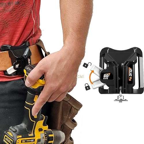 Miniatura 2 de Clic 2 Go Elite Left Tool Holster Heavy Duty - Soporte para taladro - Gancho para cinturón negro