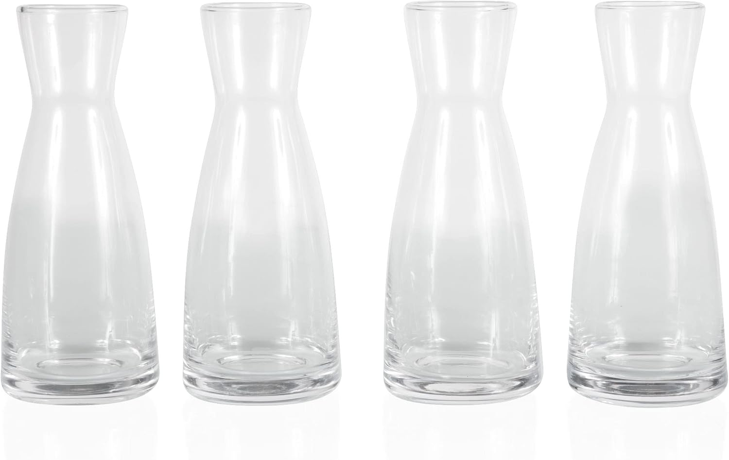 LEGACY - a Picnic Time brand Cava Serving Tray and 4 Glass Carafes, Mimosa Bar Kit, Wine Flight Tasting Set, (Acacia Wood)