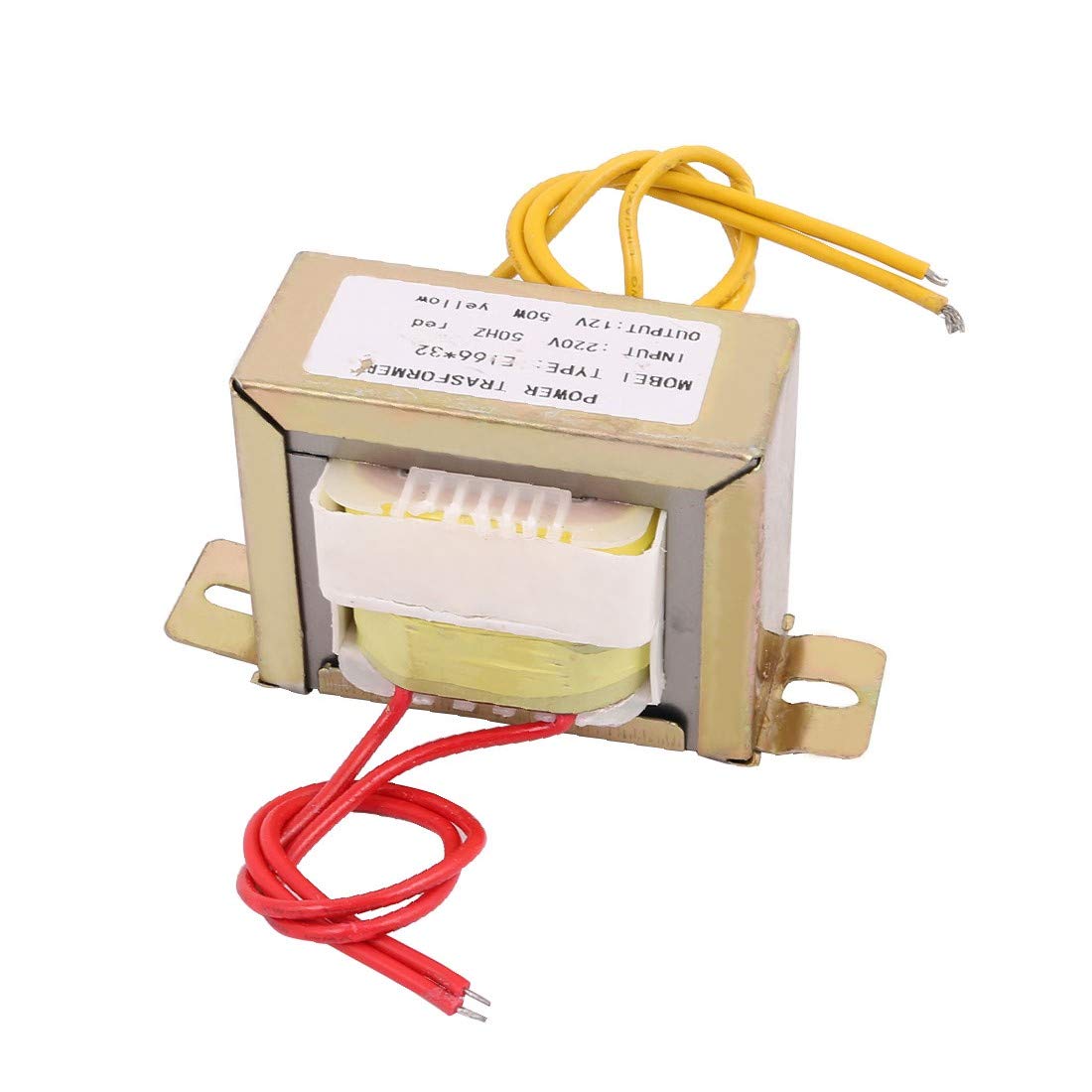 Entrada de 220 V Destacada Salida de 12 V 50 W Eficacia confiable EI-66 * 32 Transformador de Potencia con núcleo de ferrita Convertidor de Voltaje
