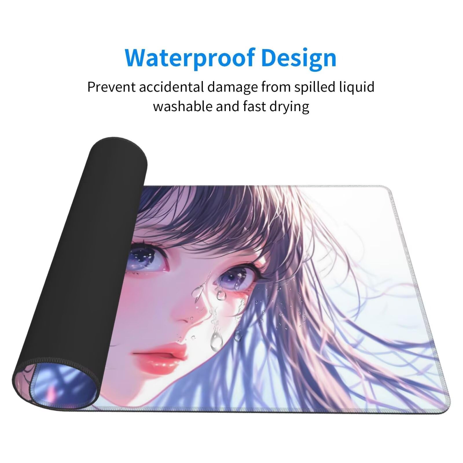 Tappetino Mouse Fumetto Tappetino Mouse XXL 1600 x 800 mm, Tcomputer Gaming Impermeabile e Antiscivolo Mousepad Ragazza Accessori Scrivania per Migliorare Precisione e Velocit Gaming Mousepad U-373