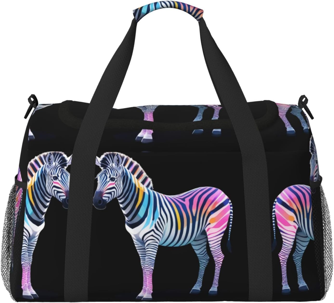 Zebra Handheld travel bag weekend bag fitness yoga bag suitable for fitness and other scenarios