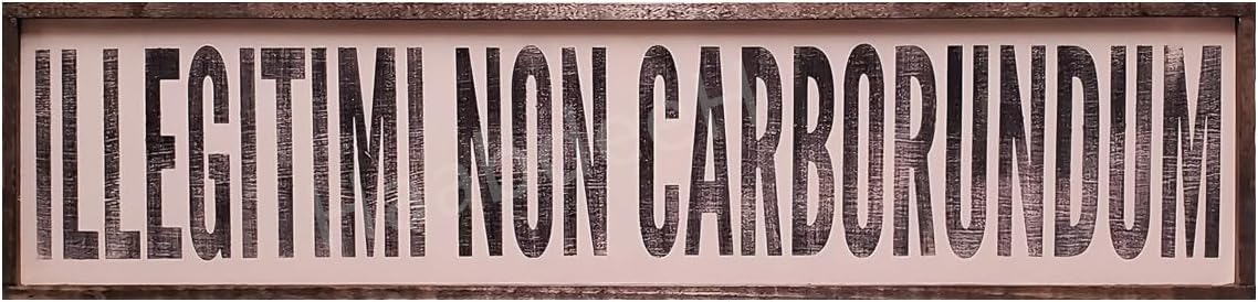Pelabe Metal Sign27 Nufar Vintage Primitive Funny Decor Illegitimi Non Carborundum Don't Let The Bastards Get You Down Kitchen Farmhouse Rustic Hanging Sign 6X16 Inch, Cqq-A12