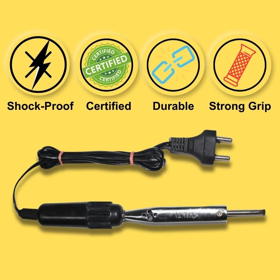 Image of Vtronix 10W Soldering Iron with Bakelite Handle for Precision Electronics Work | Soldering Machine for Home, Industrial & Electronics Workshop Reparing with Fast Heating & Heat Resistant Handle