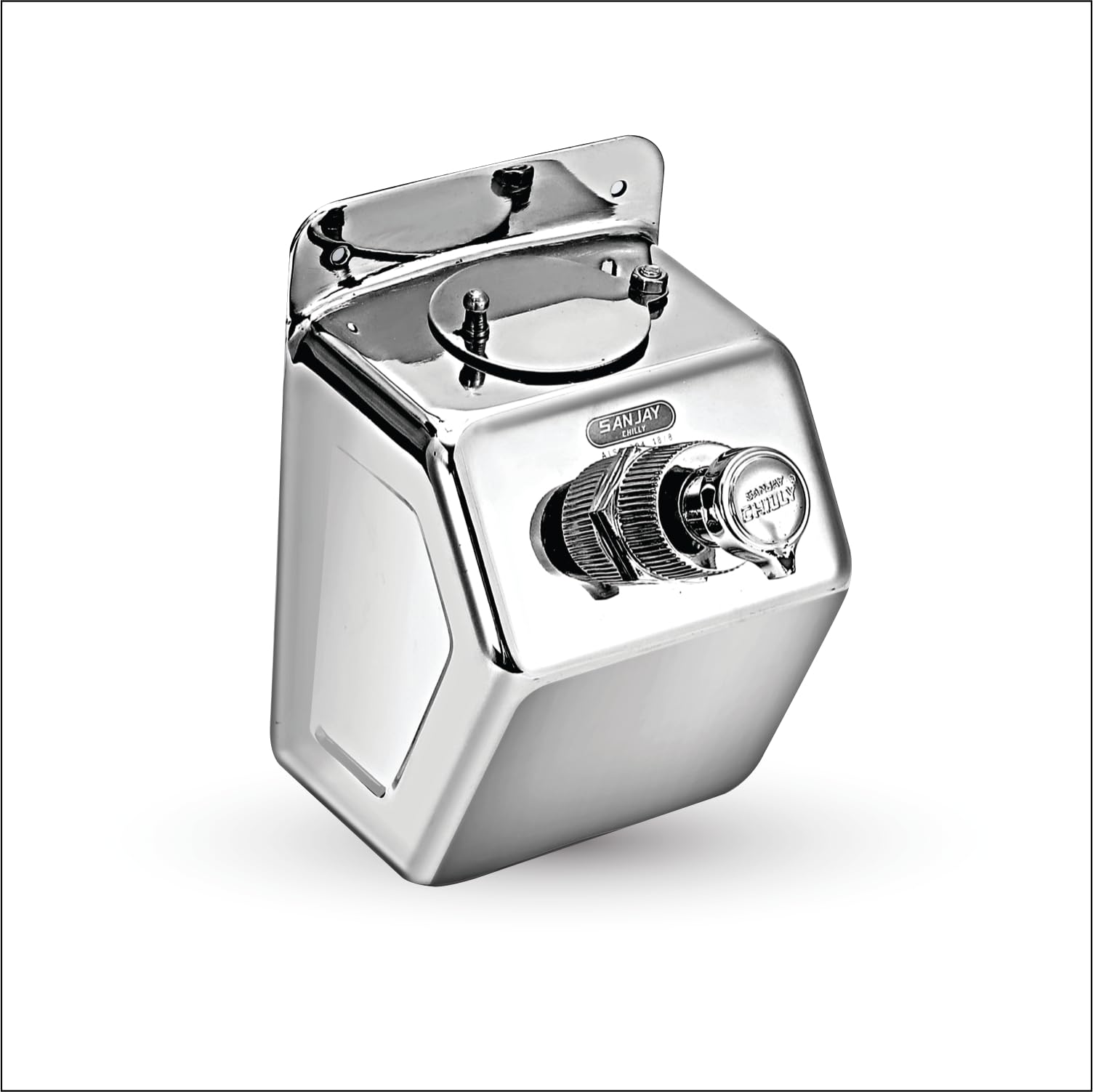Sanjay Chilly Stainless Steel Liquid Soap Dispenser for Kitchen Bathroom Handwash Manual Press Wall Mounted Shampoo Shower Sanitizer Lotion Dish Gel Liquid Hand Wash Dispensers for Wash Basin Sink