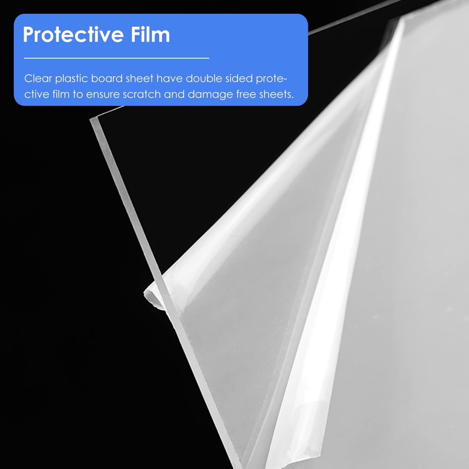 C Acrylplatte, 1,2 mm, flexible Polycarbonat-Platten, 1,2 x 4,5 m, ideal für Bastelarbeiten, Hochzeiten, Büros, Displays, biegbare Kunststoffplatten für DIY-Projekte