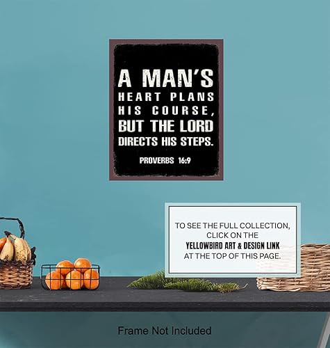 Vista 6 de Christian Gifts for Men Decor - Religious Wall Art - Bible Verses Holy Scripture Psalms - Catholic Gifts for Pastor, Ordained Minister - God Wall