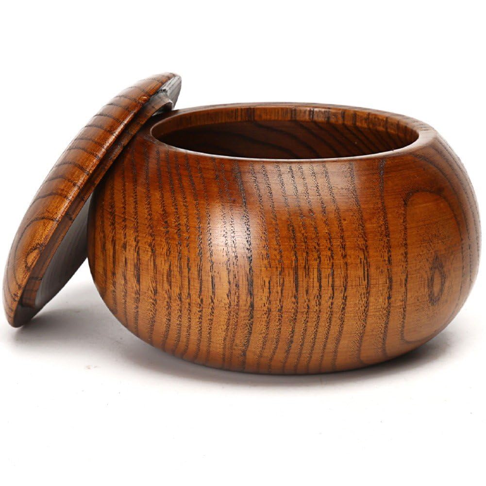 2 szt. Drewniana miska do szachów Go Szachy stojak na kamienie gra planszowa Go Bowl Gry Akcesoria do gier w szachy