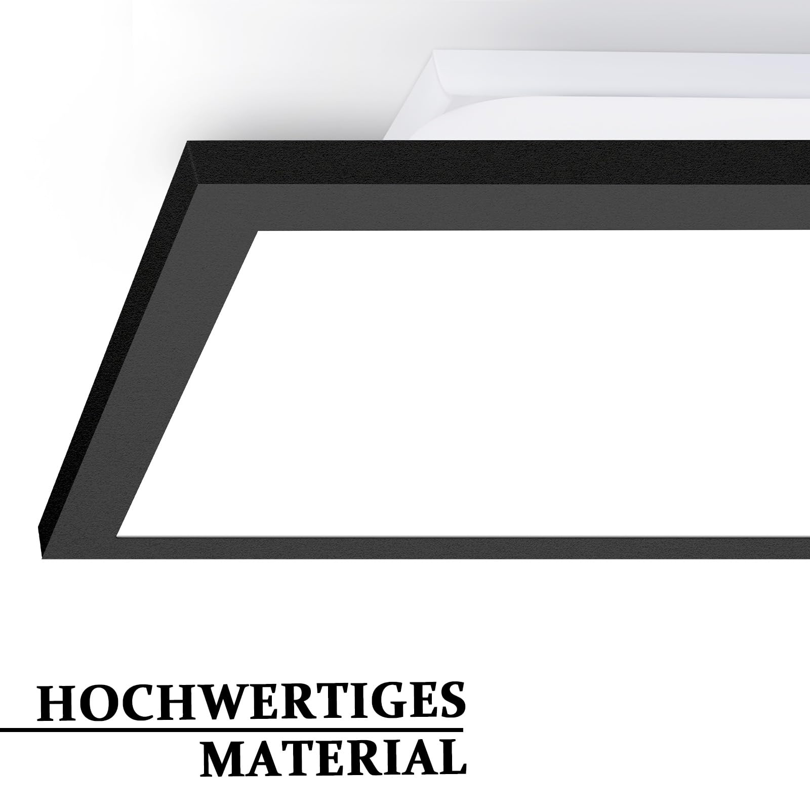 CBJKTX LED Panel 100x25 regulable - RGB retroiluminado con cambio de color | larga y plana para oficina con mando a distancia grande 24 W negra rectangular Lámpara de techo para sala de juegos y salón
