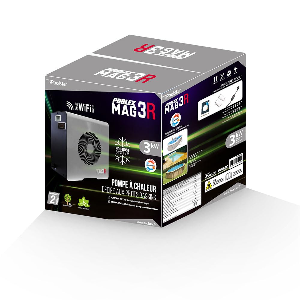 POOLEX Pompe à Chaleur Mag 4 kW Piscine 28 m³