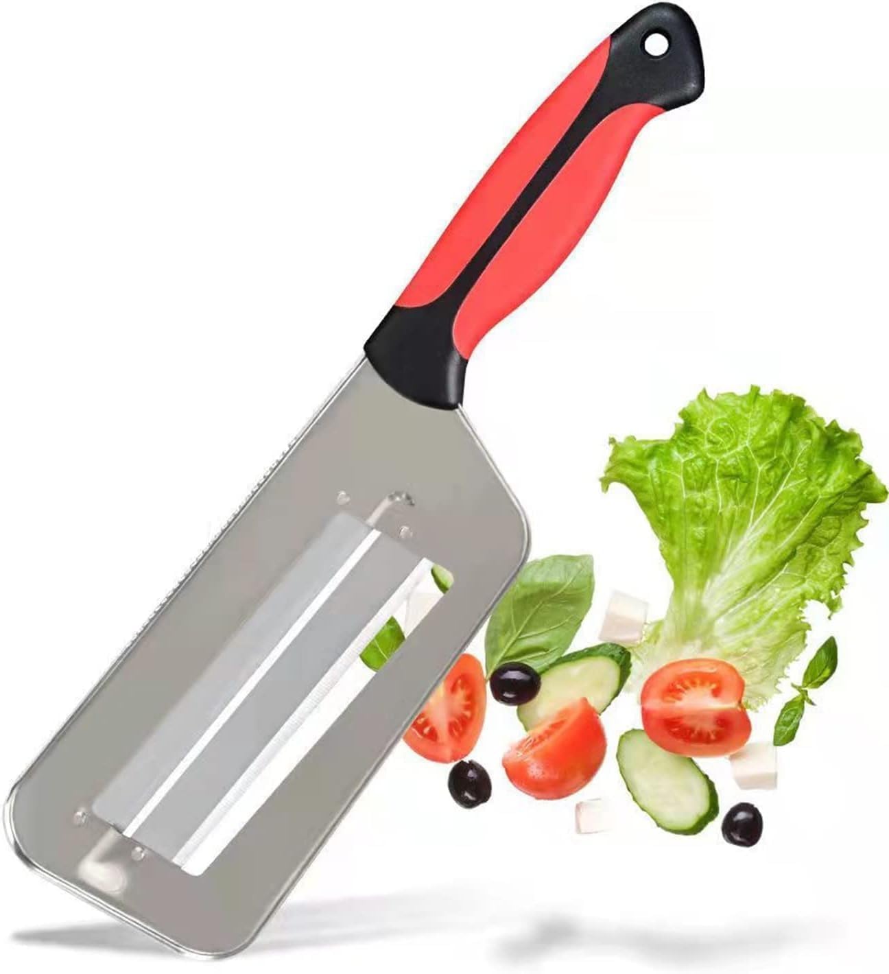 Vegetable Chopper Cabbage Shredder Stainless Steel Kitchen Slicer Knife with Ergonomic Non-Slip Handle, Handheld Fruit and Vegetable Cutter for Cabbage, Lettuce, Cucumber, Salad Preparation-image-39