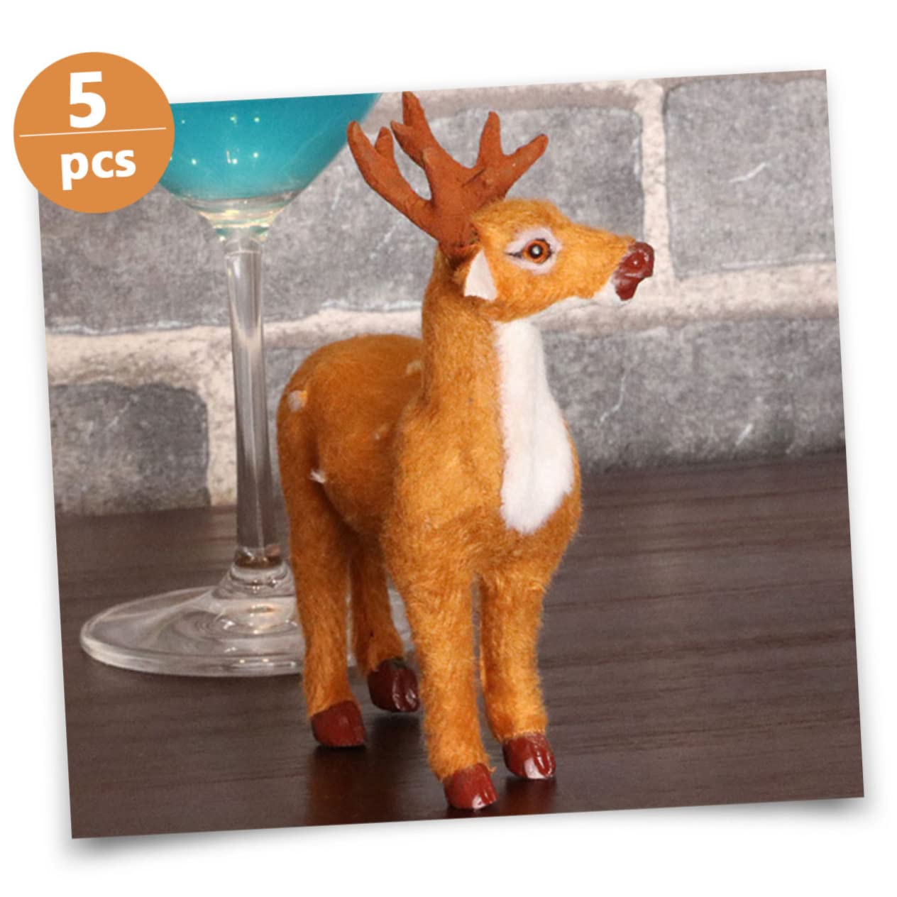 Abaodam 10stücke Teiliges Aus Feinen Elch-tischdekorationen Für Weihnachten Realistische Rentier-Ornamente Für Festliche Anlässe Und Home Decor