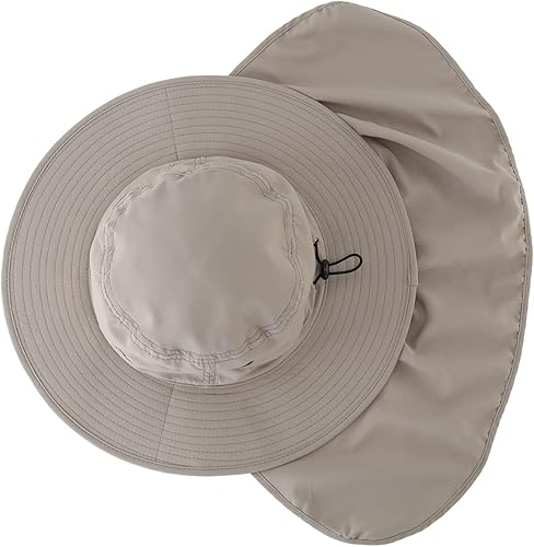 Miniatura 3 de Home Prefer Sombrero para sol para el aire libre con protección UV, secado rápido, unisex con solapa para proteger el cuello